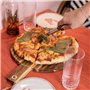 Set a pizza - LIVOO - MES158 - Bois acacia - 30 x 45 cm - 1 roulette a pizza - Poignée avec trou de suspension