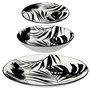 Service D'assiettes "palme" - Noir - 18 Pièces