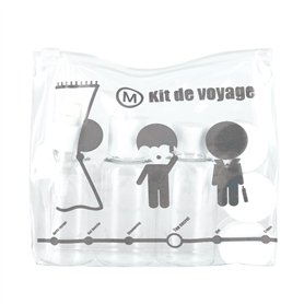 JET LAG - SC15130 - Kit de Voyage Flacon 3 Pièces / Picto 3 Pièces *Coloris Aléatoire*