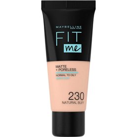 Maybelline New-York - Fond de Teint Fluide Fit Me Matte & Poreless - Peaux normales à grasses - Teinte : 230 Beige Sable - 30 ml