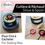 Aladine - Kit Réchaud & Cuillère pour Cire à Cacheter - Pour Créer & Chauffer Sceau de Cire - Cuillère Téflon - Faire-Part Maria