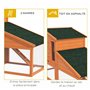 PawHut Clapier Cage à Lapins rongeurs XXL 2 étages 2 enclos tiroir déjection 2,25L x 0,70l x 1H m Bois Massif pin