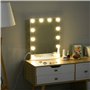 HOMCOM Miroir Maquillage Hollywood Lumineux LED intensité réglable pour Coiffeuse dim. 41L x 13P x 51H