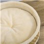 PawHut Panier Rond Chien lit pour Chien canapé pour Animaux sur Pieds Style Cosy Chic Grand Confort Coussin Moelleux intégré Ø 4