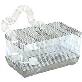 PawHut Cage pour Hamster et Rongeur avec Tunnel