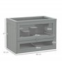 PawHut Cage pour Hamsters Souris Petits rongeurs Multi-équipements Rampe Plateformes Toit ouvrant grillagé Porte Gris