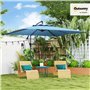 parasol de jardin extérieur avec manivelle