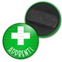 Badgmania Badge Magnétique 3.8cm Apprenti en Pharmacie Croix Fond Vert Identifiant Pharmacie