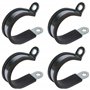 cyclingcolors 4x Collier de Serrage Métallique avec Insert Caoutchouc Fixation Tube P Clip Serre Cable Tuyau Conduit Collier