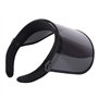 Pretyzooom Chapeau de visière transparente anti-UV Protection d'Été Chapeau de Soleil Anti-UV Visière pour l'Été Noir