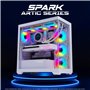 Spirit Of Gamer - Spark Artic, Boitier PC Gamer Aquarium RGB, Compatible ATX/mATX/mITX, 6 Ventilateurs 120 mm ARGB Inclus, Moyen