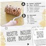 SCRAP COOKING - Kit Cookie Roll avec 3 Mini Rouleaux à Pâtisserie en Bois avec Motifs - Décos Empreintes Gravées en Relief - Mou