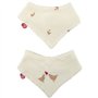 Lot de 2 bavoirs bandanas - DOMIVA - Maternity Love - Coton doux et absorbant - Boutons-pression ajustables