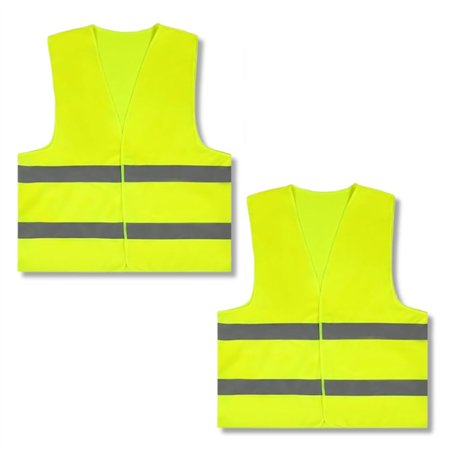 PARENCE.- Lot de 2 Gilets Jaunes Haute Visibilité - Taille Universelle