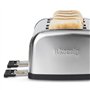 H.Koenig TOS14 Grille Pain Toaster 4 Tranches Fentes larges Inox vintage, 6 Niveaux de brunissage, Décongélation, Rapide et unif