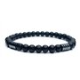Felicidade Bracelet Homme Obsidienne Noire & Hématite – Perles Naturelles 6mm – Énergie & Protection – Bijou Élégant – Lithothér