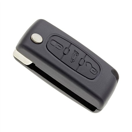 Jongo® CE0523 Coque de Clé Pliable 3 Boutons Compatible Peugeot 207