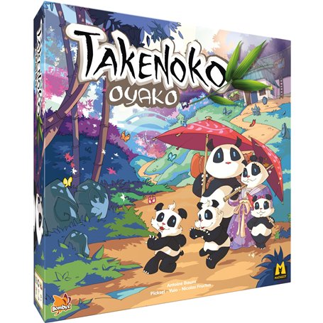 Asmodee -TAKENOKO OYAKO - Big Box : Jeu de Base+Extension Chibis - Jeu de Société Famille pour Enfants dès 8 Ans - Gestion & Str
