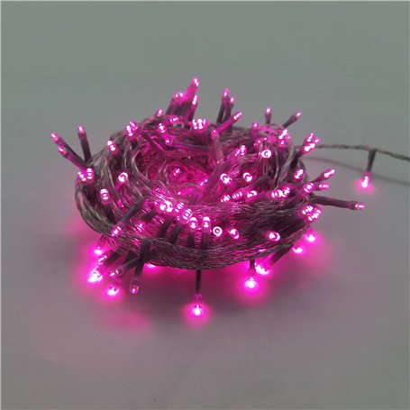 elume Guirlande lumineuse de Noël intérieure extérieure 13m 160 LED roses fixes