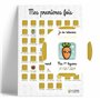 Affiche Mes premières fois à gratter - Format A3 - Encre à gratter dorée agréable et sans traces - 52 moments uniques à immortal