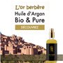 COFFRET CADEAU HAMMAM- Huile d'argan bio du Maroc 30ml- Gommage au Savon noir à l'Eucalyptus 200G- Gant de gommage corps Kessa H