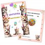 STUDIO MANALI 12 cartes invitation anniversaire à gratter enfant fille et garçon - 12 enveloppes - 12 stickers - theme CHATS