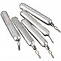 PRO FILSTAR Drop Shot Lot de 5 plombs de pêche 12 g – Dropshot – Lot de poids avec émerillons – Poids de pêche – Têtes plombées 