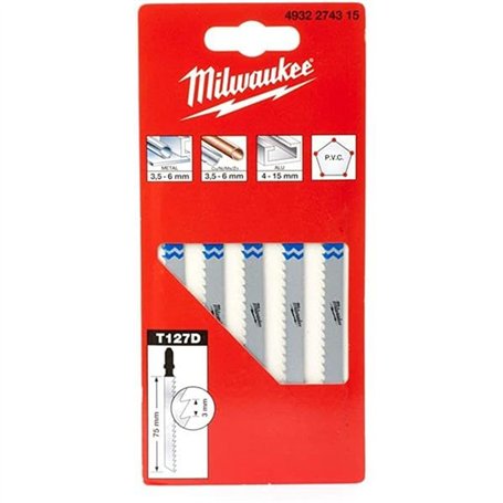 Milwaukee 4002395301560 Lame Scie Sauteuse pour Métal - Spéciale Aluminium