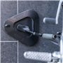 ABUS Support de béquille latérale - Side Stand Pad SSP20 - Jiffy pour moto, scooter et camping