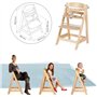 Chaise haute évolutive - ROBA - SIT UP CLICK & FUN - Plateau repas amovible - Hauteur réglable - Jusqu'a 70 Kg - Bois Naturel