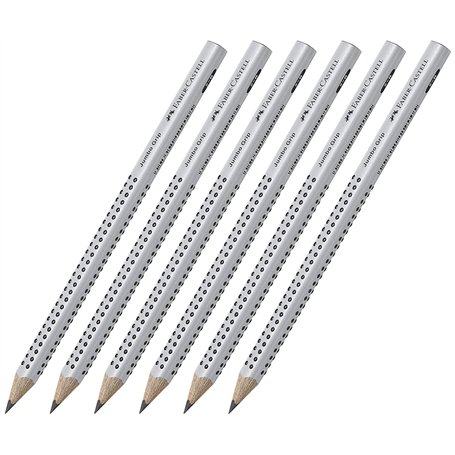 Faber-Castell Jumbo Grip 111900 Lot de 6 crayons à papier