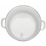 GSW 189965 Hortensia Lot de 5 casseroles en acier émaillé et plastique Blanc