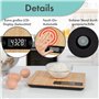 ProfiCook® PC-KW 1271 Balance de cuisine numérique 100% bambou Plage de mesure jusqu'à 5000 g Balance de cuisine numérique avec
