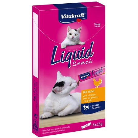 Vitakraft Snack pour Chats Cat Liquid Snack Poulet - 11 X 90g