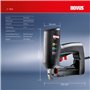 Novus Agrafeuse électrique professionnelle J-165 - Agrafeuse universelle à faible recul pour travaux & décoration - Cloueuse agr