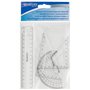 Westcott E-10303 00 Lot de 4 mathématiques en plastique transparent