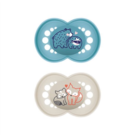 MAM Pure Lot de 2 tétines originales pour bébé en matériau durable et bio-renouvelable