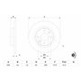 Bosch BD2080 Disques de frein - certification ECE-R90-1 jeu de 2 disques