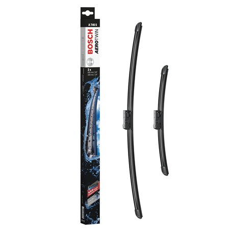 Bosch A746S - Balais d'essuie–glace Aerotwin - Longueur : 600/340 mm - 1 paire de balais avant