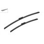 Bosch A605S - Balais d'essuie–glace Aerotwin - Longueur : 600/475 mm - 1 paire de balais avant, Noir
