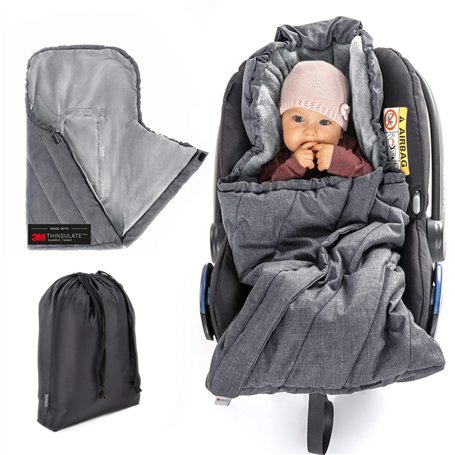 Zamboo Chanceliere Cosy Universelle 3M - Nid d'Ange Bebe pour Siege Auto avec Harnais 3 ou 5 Points (PRO)