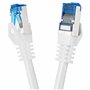 BIGtec cable ethernet 10 pièces - 0,15m CAT 7 cable rj45 15 centimètre LAN câble internet gigabit CAT7 Câble réseau blanc