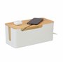 Relaxdays Range-câbles pour 2 multiprises