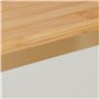 Relaxdays Range-câbles pour 2 multiprises, Couvercle en Bambou, Plastique, HxLxP: 13x31x14 cm, boîtier, Blanc - Nature