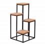 [en.casa] Étagère à Plantes Présentoir Support pour Pots de Fleurs Élégant Pratique Décoratif 4 Niveaux Salon Plantes Herbes Mét