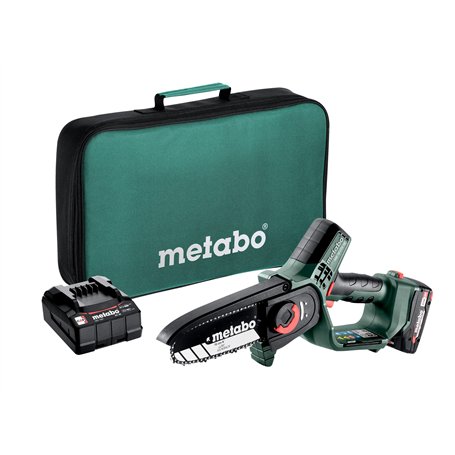 Metabo scie sans fil pour arbustes MS 18 LTX 15 – 18 V – Idéale pour la taille des arbres et des végétaux