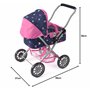 Bayer Chic 2000 Poussette de poupée Smarty, Petite Poussette de poupée pour Enfants à partir de 2 Ans, Papillon, Bleu Marine/Ros