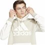 adidas Homme Essentials Fleece Big Logo Hoodie, Putty Grey/Off White, M