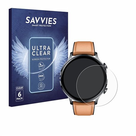 savvies Protection Ecran pour NONGAMX Smartwatch 1.39" (6 Pièces) - Film Protection Ultra Clair