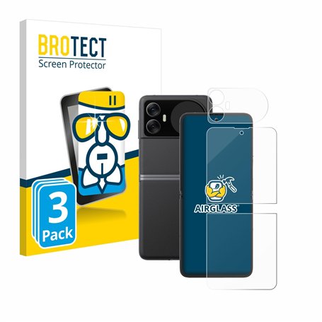 brotect Protection Écran Verre pour Blackview Hero 10 (Avant+Arrière) (3 Pièces) Film Protecteur Vitre 9H [Anti-Rayures